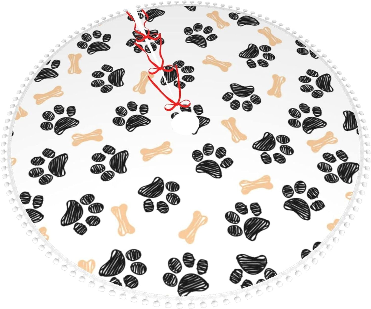 Christmas Tree Skirt Loving Heart Art Soft Fluffy Xmas Tree Skirt 30