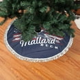 Christmas Tree Skirt, Mallard Duck With American Flag Christmas Tree