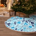 Christmas Tree Skirt, Math Print ruler blue Soft Funny Christmas Tree
