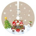 thumbnail image 1 of Christmas Tree Skirt Merry Christmas Tree Skirt Snowflake Design, 35.4 inch Farmhouse Rustic Xmas Tree Skirts for Christmas Decorations, New Year House Decoration Supplies, 1 of 7