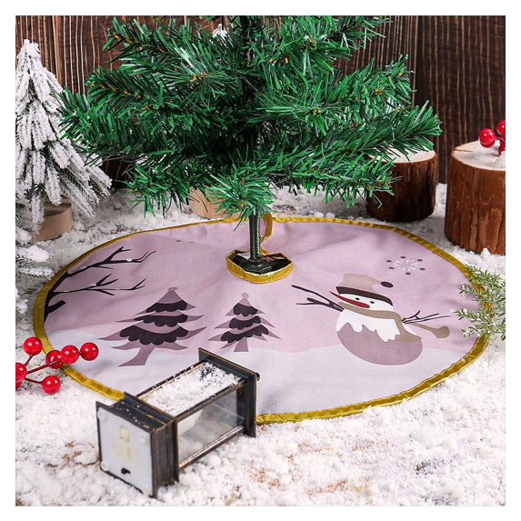 Christmas Tree Skirt Mini 16 Inch Winter Christmas Tree Decorations Tree Skirt Suitable for Merry Christmas Party