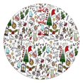 thumbnail image 1 of Christmas Tree Skirt,Multicolor Christmas Pattern Christmas Tree Decor with Red Ribbon Ties,Round Shape,Christmas Decorations for Home 48"x48", 1 of 7