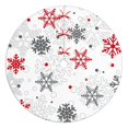thumbnail image 1 of Christmas Tree Skirt,Multicolor Christmas Snowflake Pattern Christmas Tree Decor with Red Ribbon Ties,Round Shape,Christmas Decorations for Home 48"x48", 1 of 7