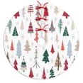 thumbnail image 1 of Christmas Tree Skirt,Multicolor Christmas Tree Pattern Christmas Tree Decor with Red Ribbon Ties,Round Shape,Christmas Decorations for Home 30"x30", 1 of 7