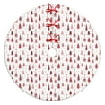 thumbnail image 1 of Christmas Tree Skirt,Pink Christmas Tree Pattern Christmas Tree Decor with Red Ribbon Ties,Round Shape,Christmas Decorations for Home 36"x36", 1 of 7