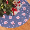 thumbnail image 1 of Christmas Tree Skirt, Pink Love Cute Pig Soft Plush Christmas Tree Decorations Indoor, Tree Skirts Mat for New Year Halloween Holiday Christmas Party Decor 48", 1 of 6