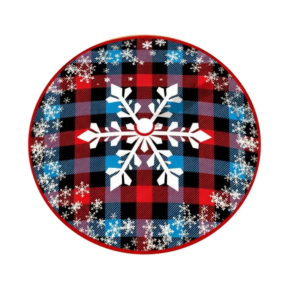 Christmas Tree Skirt, Polyester Festive Tree Bottom Decoration with Print, Party Decor for Gift Presentation(E)