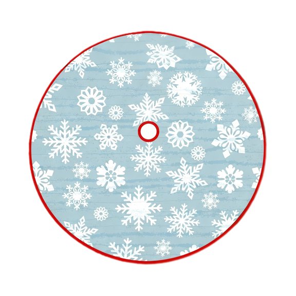 Christmas Tree Skirt, Polyester Festive Tree Bottom Decoration with Print, Party Decor for Gift Presentation Under Tree(I)
