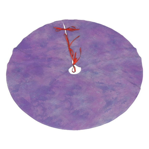 Christmas Tree Skirt Purple Paint Xmas Tree Skirt Decoration for Home Holiday Party 48"