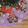 thumbnail image 1 of Christmas Tree Skirt Purple Tree Skirt Glitter Gnomes Snowflake Xmas Winter Tree Skirt 48 Inch for Black Christmas Indoor Outdoor Decorations, 1 of 6