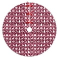 thumbnail image 1 of Christmas Tree Skirt,Red Christmas Deer and Tree Pattern Christmas Tree Decor with Red Ribbon Ties,Round Shape,Christmas Decorations for Home 36"x36", 1 of 7