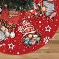 thumbnail image 1 of Christmas Tree Skirt Red Tree Skirt Glitter Gnomes Snowflake Xmas Winter Tree Skirt 48 Inch for Red Christmas Indoor Outdoor Decorations, 1 of 6