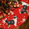 thumbnail image 1 of Christmas Tree Skirt Red Tree Skirts Australian Shepherd Xmas Tree Skirt Tree Mat 48 Inch Dog Winter Christmas Decorations for Home, 1 of 6