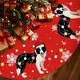 thumbnail image 1 of Christmas Tree Skirt Red Tree Skirts Border Collie Xmas Tree Skirt Tree Mat 48 Inch Dog Winter Christmas Decorations for Home, 1 of 6