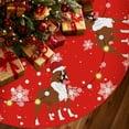 thumbnail image 1 of Christmas Tree Skirt Red Tree Skirts Boxer Xmas Tree Skirt Tree Mat 48 Inch Dog Winter Christmas Decorations for Home, 1 of 6