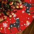 thumbnail image 1 of Christmas Tree Skirt Red Tree Skirts Great Dane Xmas Tree Skirt Tree Mat 48 Inch Dog Winter Christmas Decorations for Home, 1 of 6