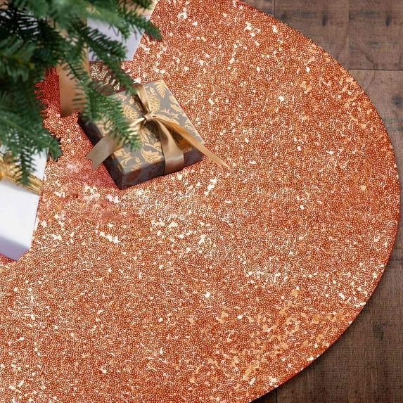 Christmas Tree Skirt Round Mat, Soft Thick Xmas Tree Floor Pad for Holiday Home Party Decorations, Artificial Christmas Party Decoration Dress Skirt