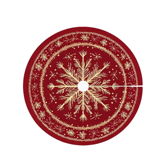 Christmas Tree Skirt,Round Xmas Mat Multicolor Holiday Print for Tree Base Floor Cover, Indoor Living Room Party Family Gathering Decor