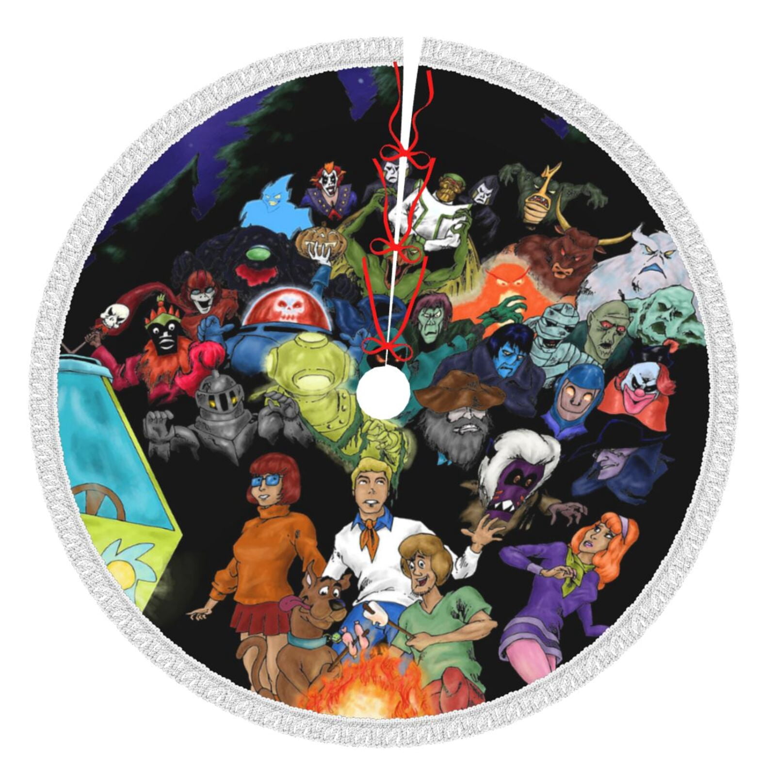 Christmas Tree Skirt Scooby Scooby-Doo Tree Skirt for Xmas Tree Mat