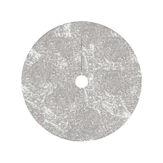 Christmas Tree Skirt, Sequin Christmas Tree Skirt, 24 Inch Glitter Vintage Christmas Tree Skirt Set, Polyester Holiday Party Decoration