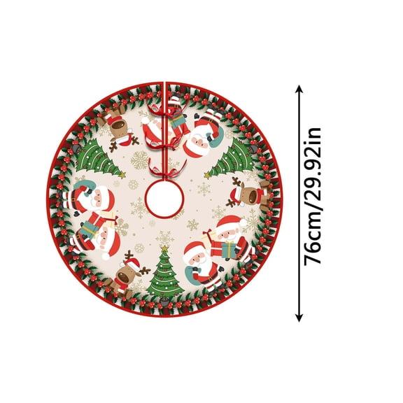 Christmas Tree Skirt with Sequins, Festive Tree Base Cover for Present Display Under the Tree, Holiday Home Decor for Living Room and Office, Reusable Seasonal Accent(A)