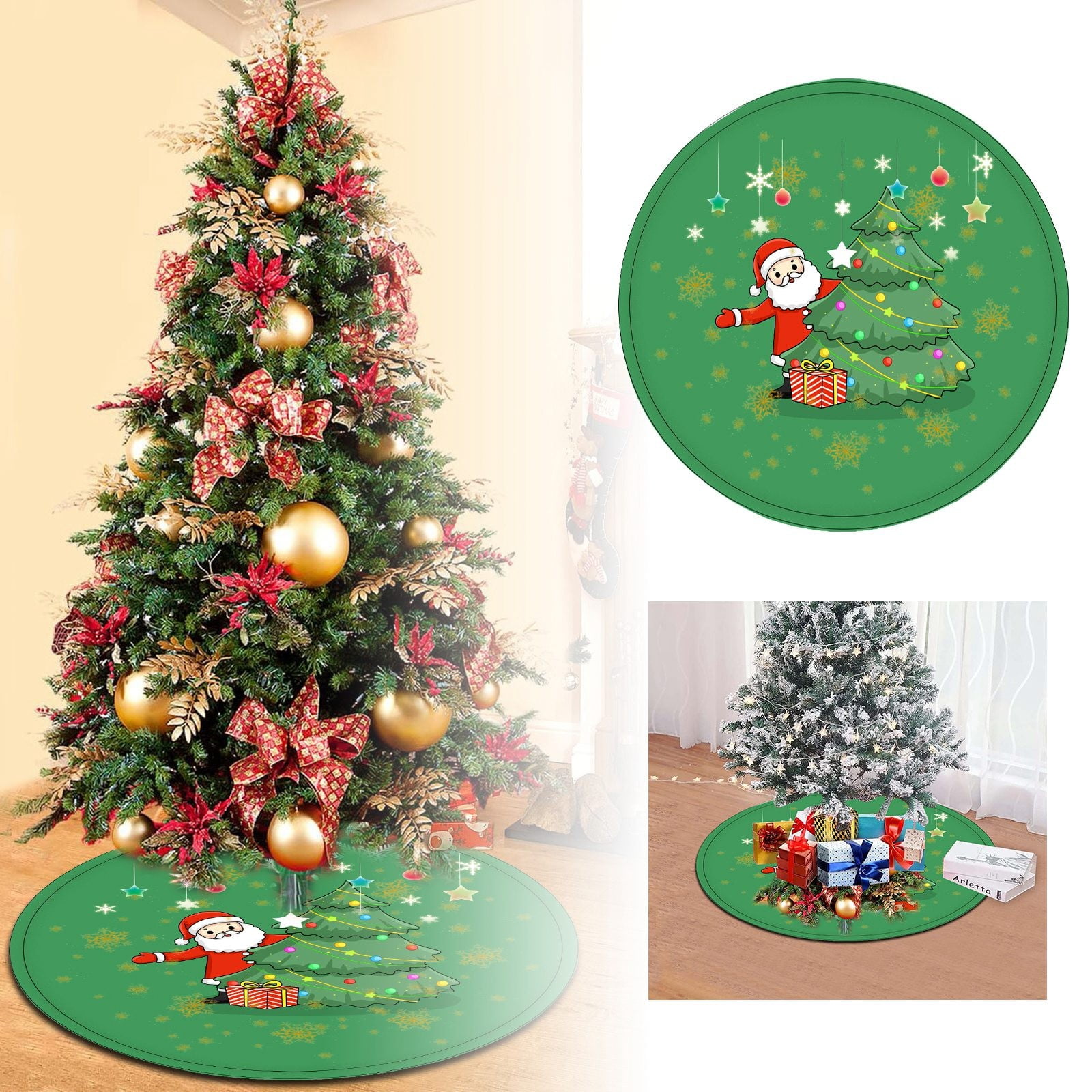 Christmas Tree Skirt Silicone Mat Tree Skirt Christmas Tree Floor Mat