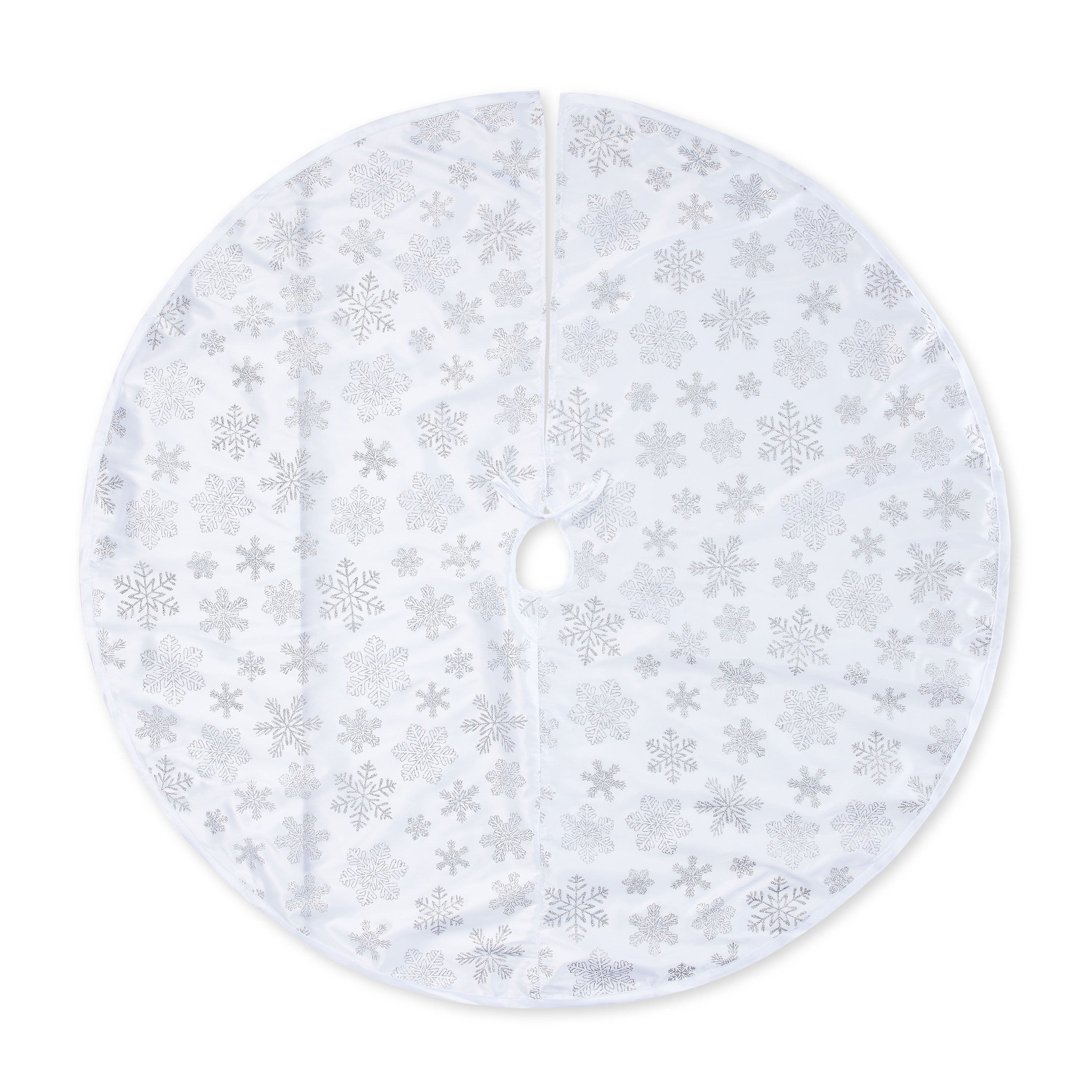 Christmas Tree Skirt, Silver Snowflake, 48 in, by Holiday Time