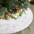 thumbnail image 1 of Christmas Tree Skirt, Silvery White 36 Inch Faux Fur Plush Christmas Decorations Tree Base Mat Thick Velvet Rugs for Holiday Home Decor Party Xmas, 1 of 6