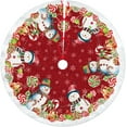 thumbnail image 1 of Christmas Tree Skirt, Snowman Tree Skirts 36 Inch, Christmas Trees Decoration, Xmas Decor Mat for Indoor Outdoor, Xmas Skirts, Snowman Holiday Decoration, 1 of 6