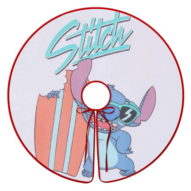 Christmas Tree Skirt Stitch Xmas Tree Ornaments Snowflake Reindeer Red