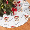 Christmas Tree Skirt with Tie Straps With Santa Claus Hat Tree
