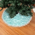 Christmas Tree Skirt, Turquoise Sea Water Surface Christmas Tree
