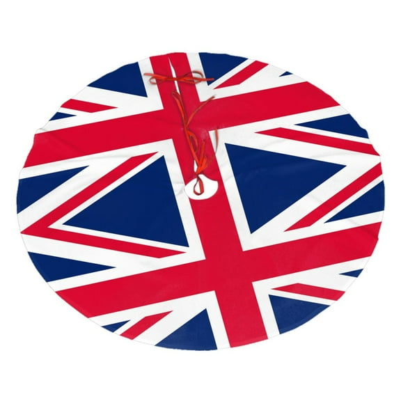 Christmas Tree Skirt Union Jacks Flag Xmas Tree Skirt Decoration for Home Holiday Party 48"
