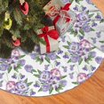 Christmas Tree Skirt Violets Flowers Purple Pink Halloween Tree Skirt