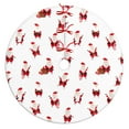 thumbnail image 1 of Christmas Tree Skirt,White Christmas Santa Pattern Christmas Tree Decor with Red Ribbon Ties,Round Shape,Christmas Decorations for Home 36"x36", 1 of 7