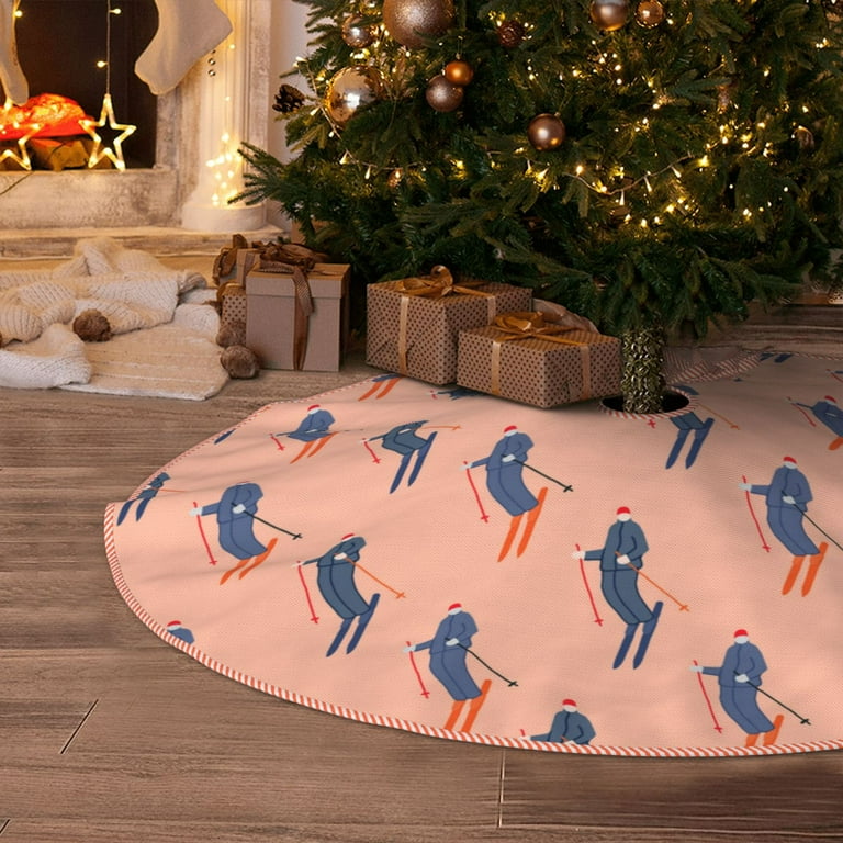 Christmas Tree Skirt Winter Skiing Adventure Halloween Tree