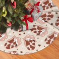 Christmas Tree Skirt, cowgirl lips cow spots print Soft Funny Christmas