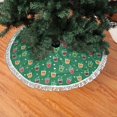 thumbnail image 1 of Christmas Tree Skirt, milk tea No.803 Christmas Tree Decorations Indoor, Tree Skirts Mat With Tassel Trim for Halloween New Year Holiday Christmas Party Decor 36 Inches, 1 of 7