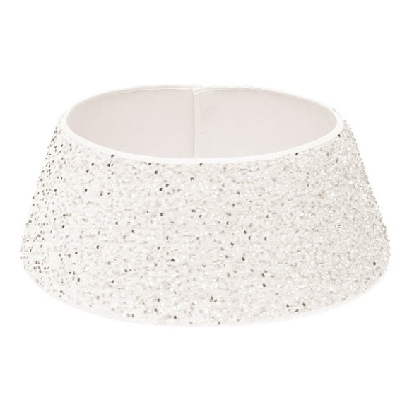 Christmas Tree Skirt with Sequins, 22 Inch Glitter Tree Collar,Velvet Base Cover Decor, Festive Trunk Cover Ring,Seasonal Decorations