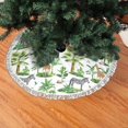 thumbnail image 1 of Christmas Tree Skirt, zebra Giraffe Tropical palm tree Christmas Tree Decorations Indoor, Tree Skirts Mat With Tassel Trim for Halloween New Year Holiday Christmas Party Decor 30 Inches, 1 of 7