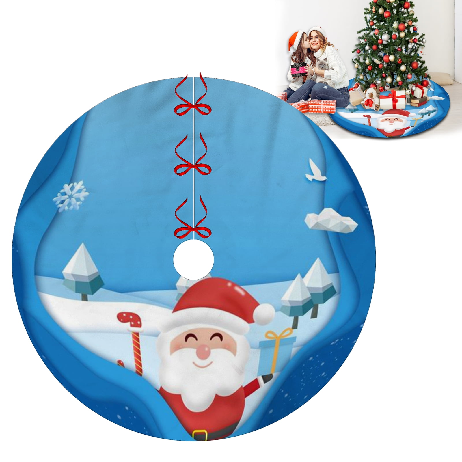 Christmas Tree Skirts,Christmas Hohoho Jack Skellington Nightmare