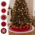 thumbnail image 1 of Christmas Tree Skirts, Christmas Printed Tree Skirt Snowflake Reindeer Digital Christmas Tree Surround Polyester Ornament Decoration, Christmas Clearance Sale, 1 of 7