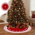 thumbnail image 1 of Christmas Tree Skirts, Christmas Printed Tree Skirt Snowflake Reindeer Digital Christmas Tree Surround Polyester Ornament Decoration, Christmas Indoor Decor, 1 of 6