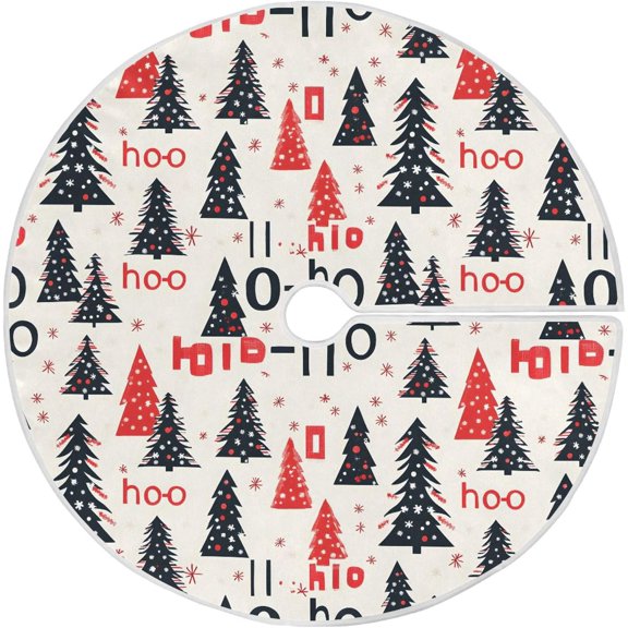 Christmas Tree Skirts Collar Winter Christm Tree Large Xmas Base Stand Cover Mat Ring 35in for New Years Party Decorations Holiday Home Decor