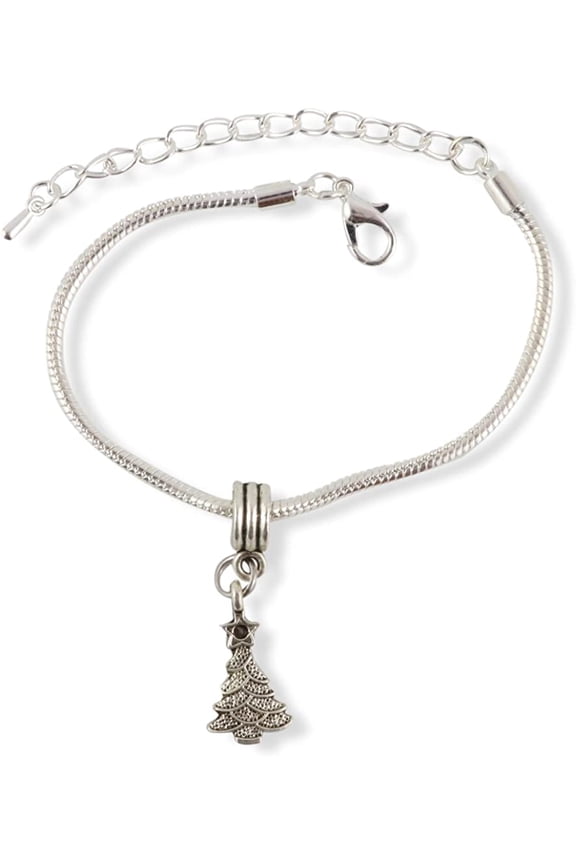 Christmas Tree Snake Chain Charm Bracelet