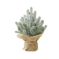 thumbnail image 1 of Christmas Tree Snow Flocked Artificial Xmas Tree With In Linen Base, 19.6 Inches, 1 of 5