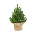 thumbnail image 1 of Christmas Tree Snow Flocked Artificial Xmas Tree With In Linen Base, 19.6 Inches, 1 of 5
