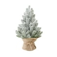 thumbnail image 1 of Christmas Tree Snow Flocked Artificial Xmas Tree With In Linen Base, 19.6 Inches, 1 of 5