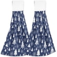 thumbnail image 1 of Christmas Tree Snowflake Blue Hand Towels for Bathroom and Kitchen, Xmas Winter Christmas Tree Hanging Bath Kitchen Towel Washcloths, Absorbent Thick KitchenBathroom Microfiber Towel Bulk, 12"x17", 1 of 6