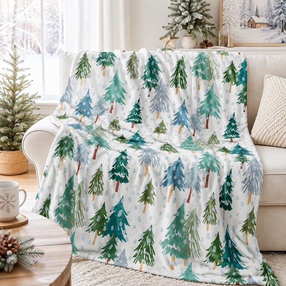 Christmas Tree Snowflake Throw Blanket - Walmart.com